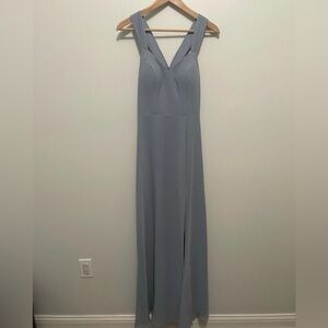 Azazie Light Blue Evening Gown